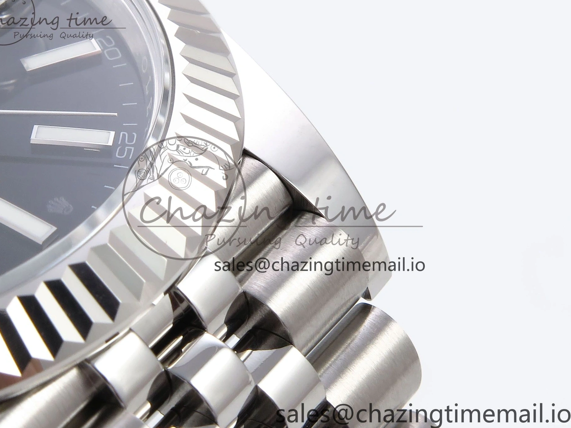 MiroTime 0406 HighPerformance DateJust 41 126334 EWEF Best Edition Black Stick Dial on Jubilee Bracelet A 1046